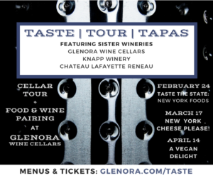 Taste | Tour | Tapas: Taste the State-New York Foods @ Glenora Wine Cellars | Dundee | New York | United States