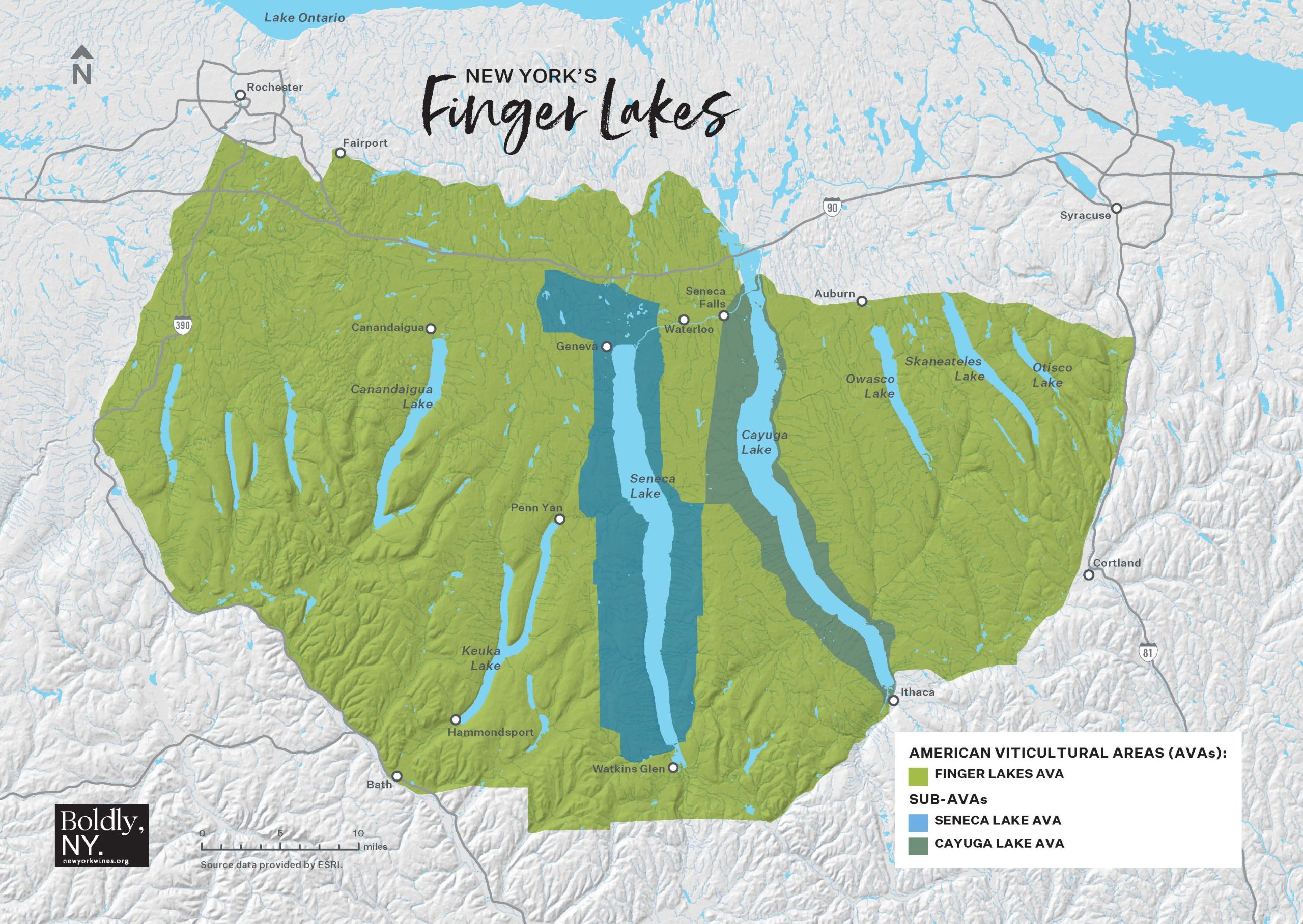 Finger Lakes Viticultural Areas (AVAs)